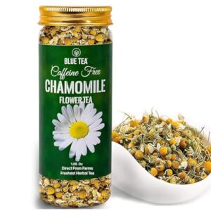 Chamomile Blue Tea - 30g - 30+ Cups | Diwali Gifts | Calming Herbal Tea | Caffeine-Free | Flower-Based | Vegan | Non-Bitter | Non-GMO | 100% Natural | Pet Jar Packaging